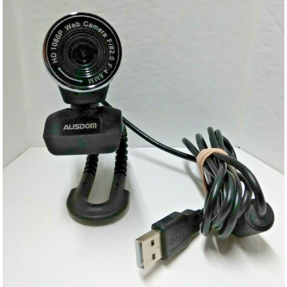 AUSDOM AW615 1080p PC WebCam 12MP withâ Built-in Mic